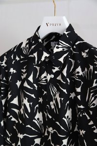 Botanical print shirt/Black