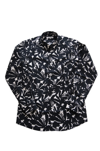 Botanical print shirt/Black