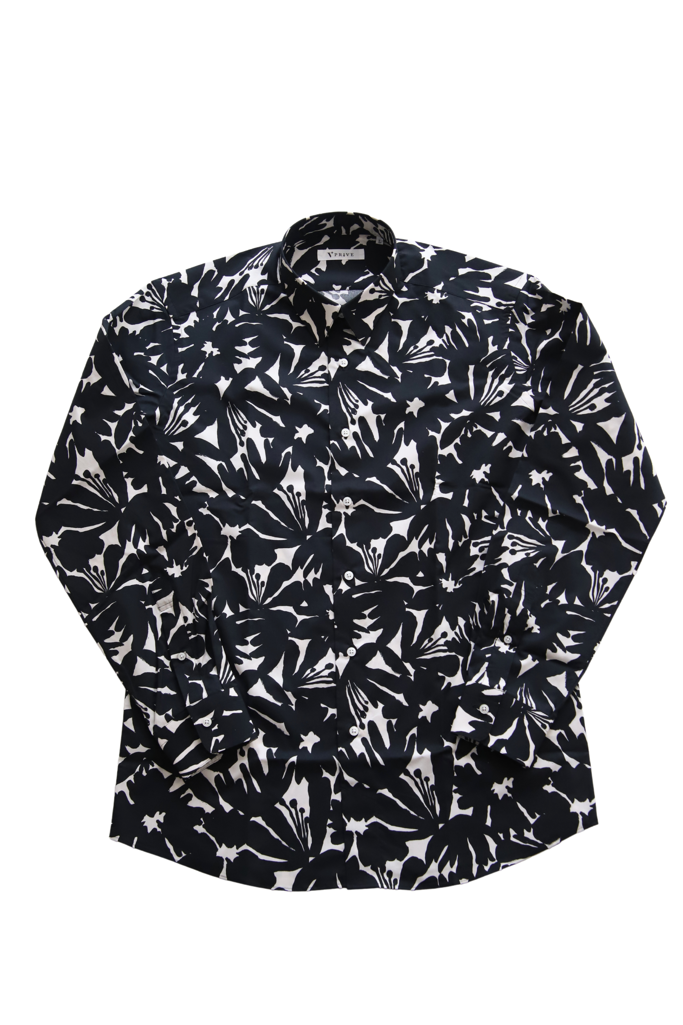 Botanical print shirt/Black