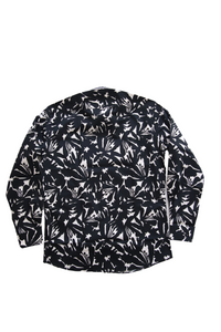 Botanical print shirt/Black