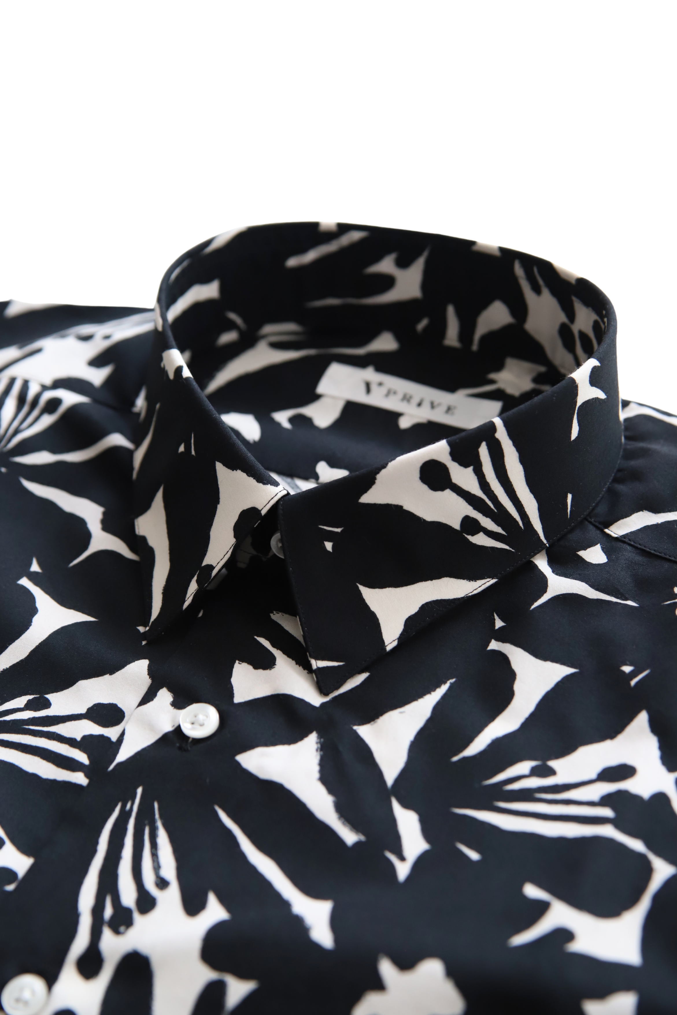 Botanical print shirt/Black