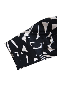 Botanical print shirt/Black