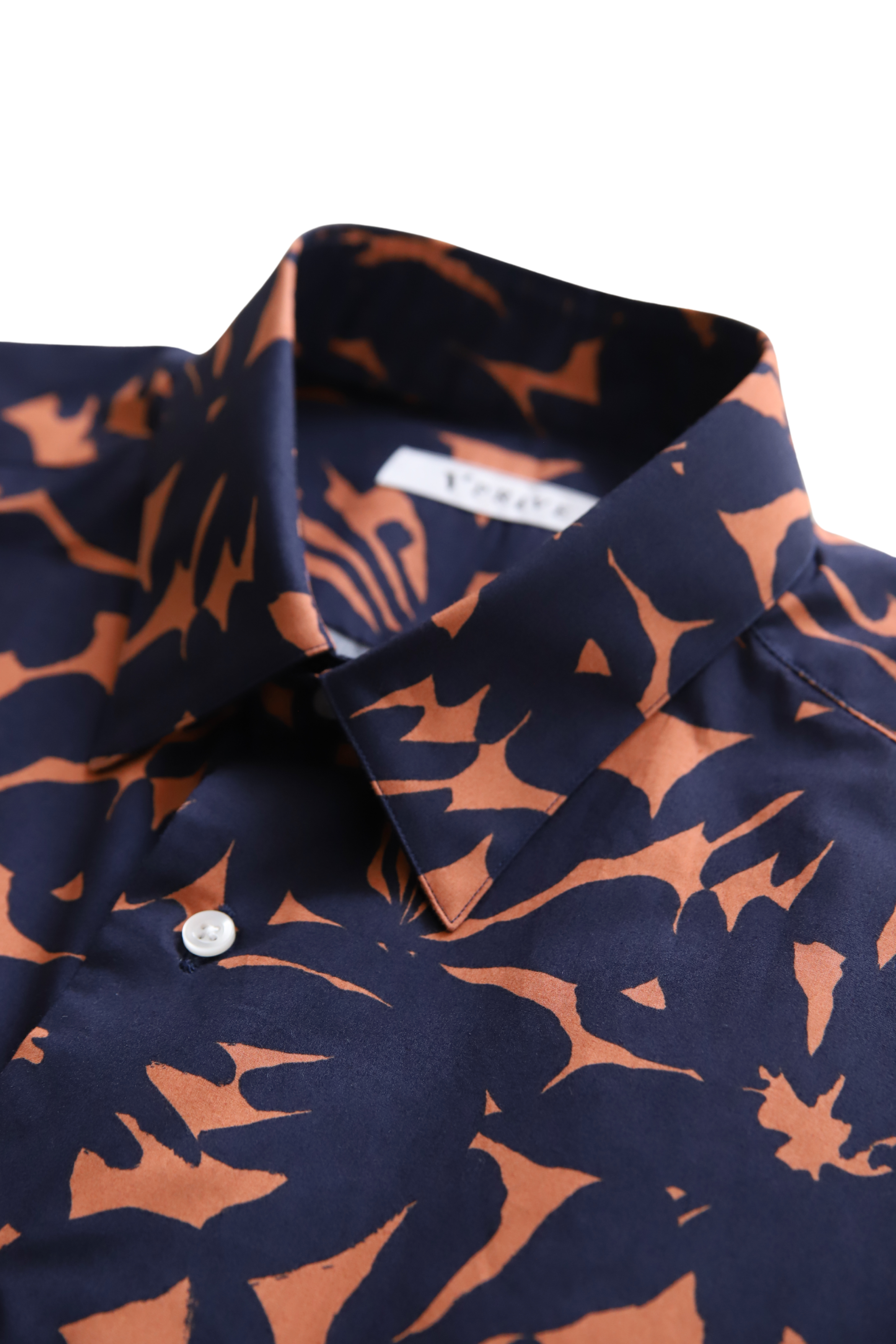 Botanical print shirt/Navy