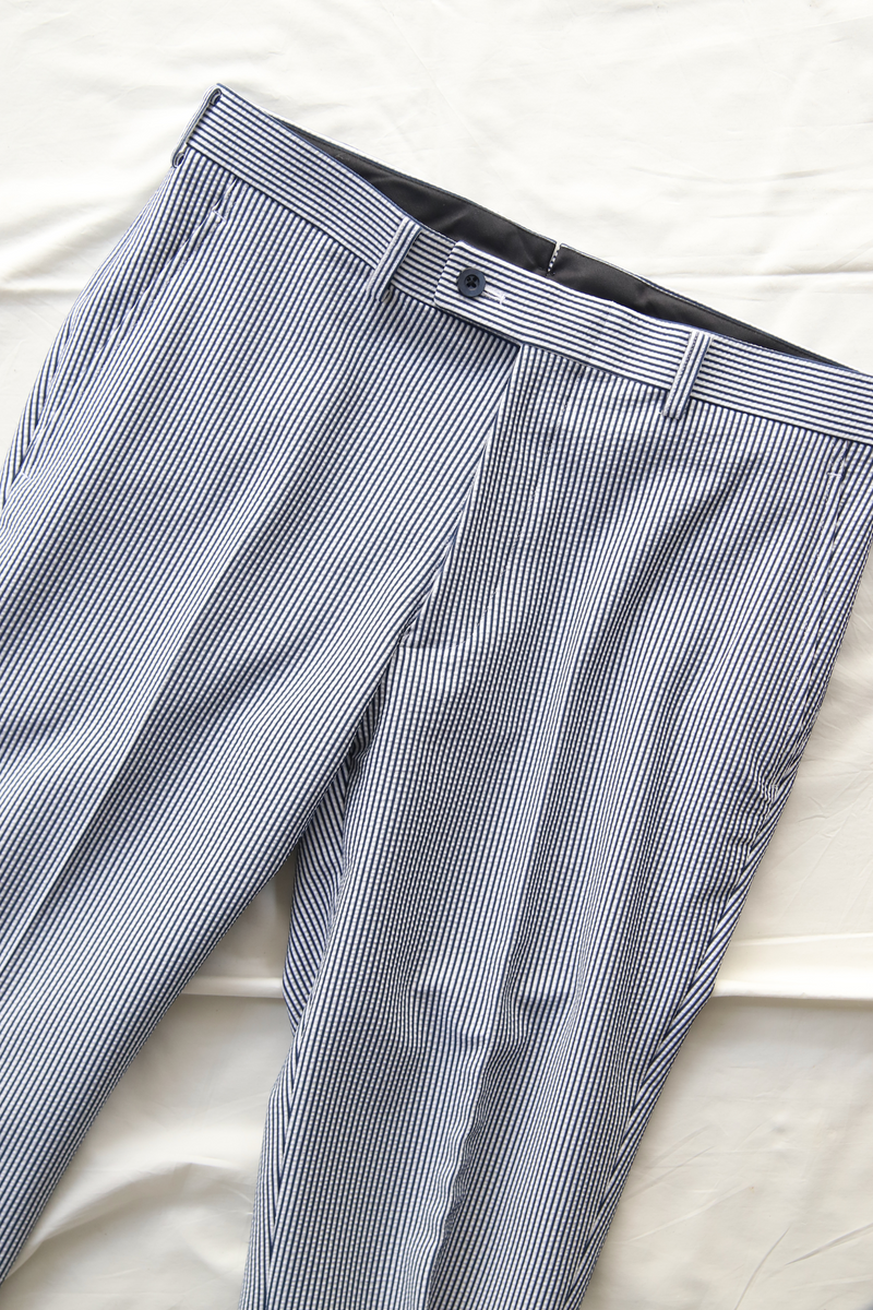 Seersucker Double Pants/Blue