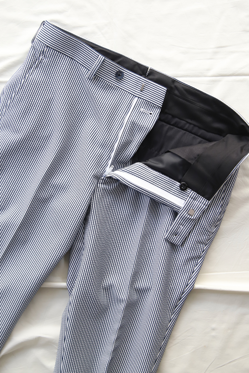 Seersucker Double Pants/Blue