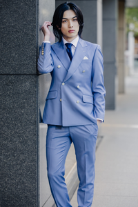 Gloss Double Setup/Light Blue × Silver