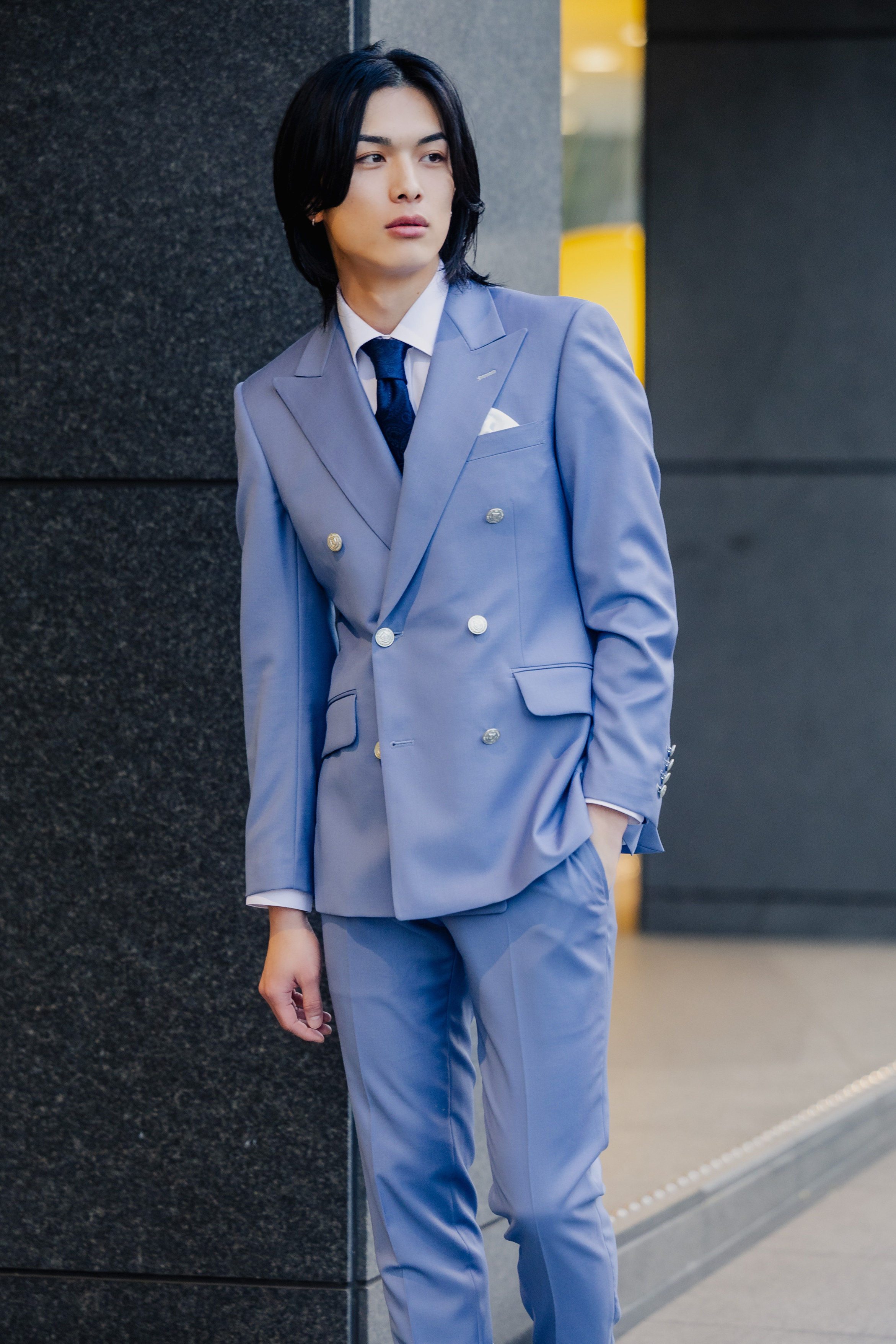 Gloss Double Setup/Light Blue × Silver