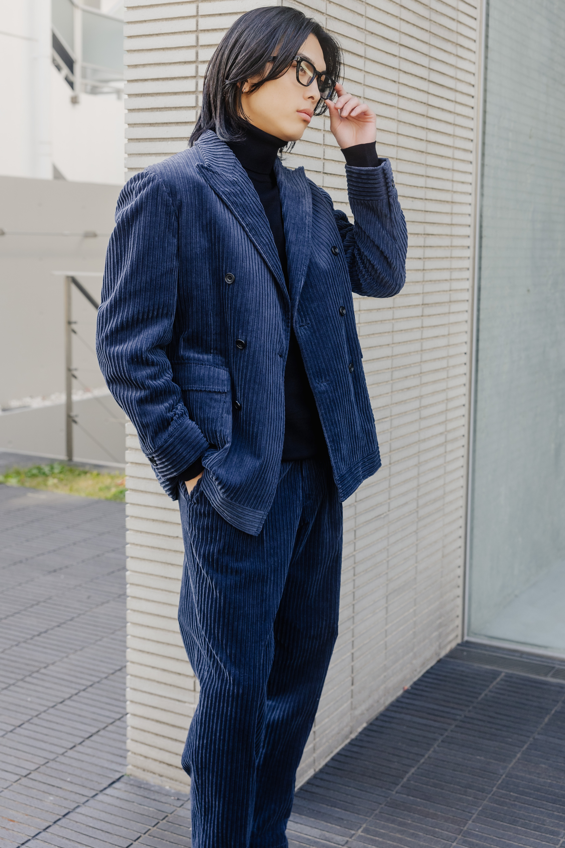 Oversized Corduroy Setup/Navy