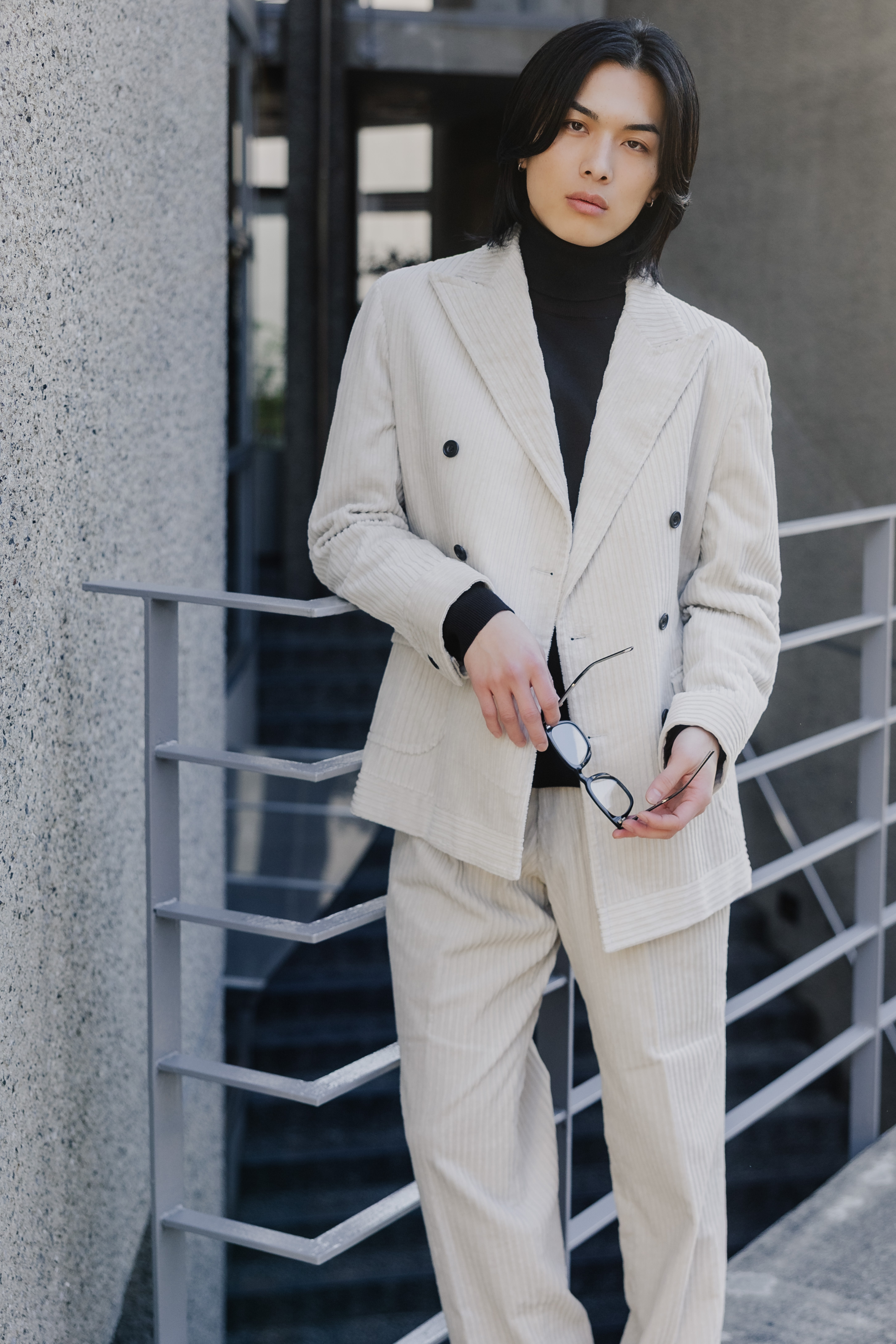 Oversized Corduroy Setup/White