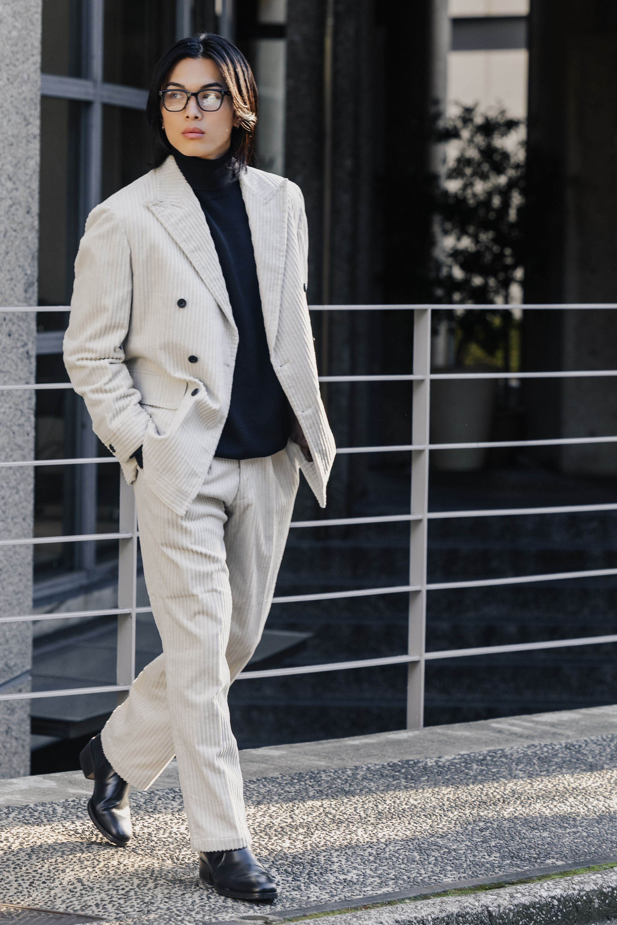 Oversized Corduroy Setup/White