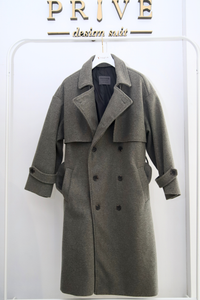 Wool Trench Coat/Grey