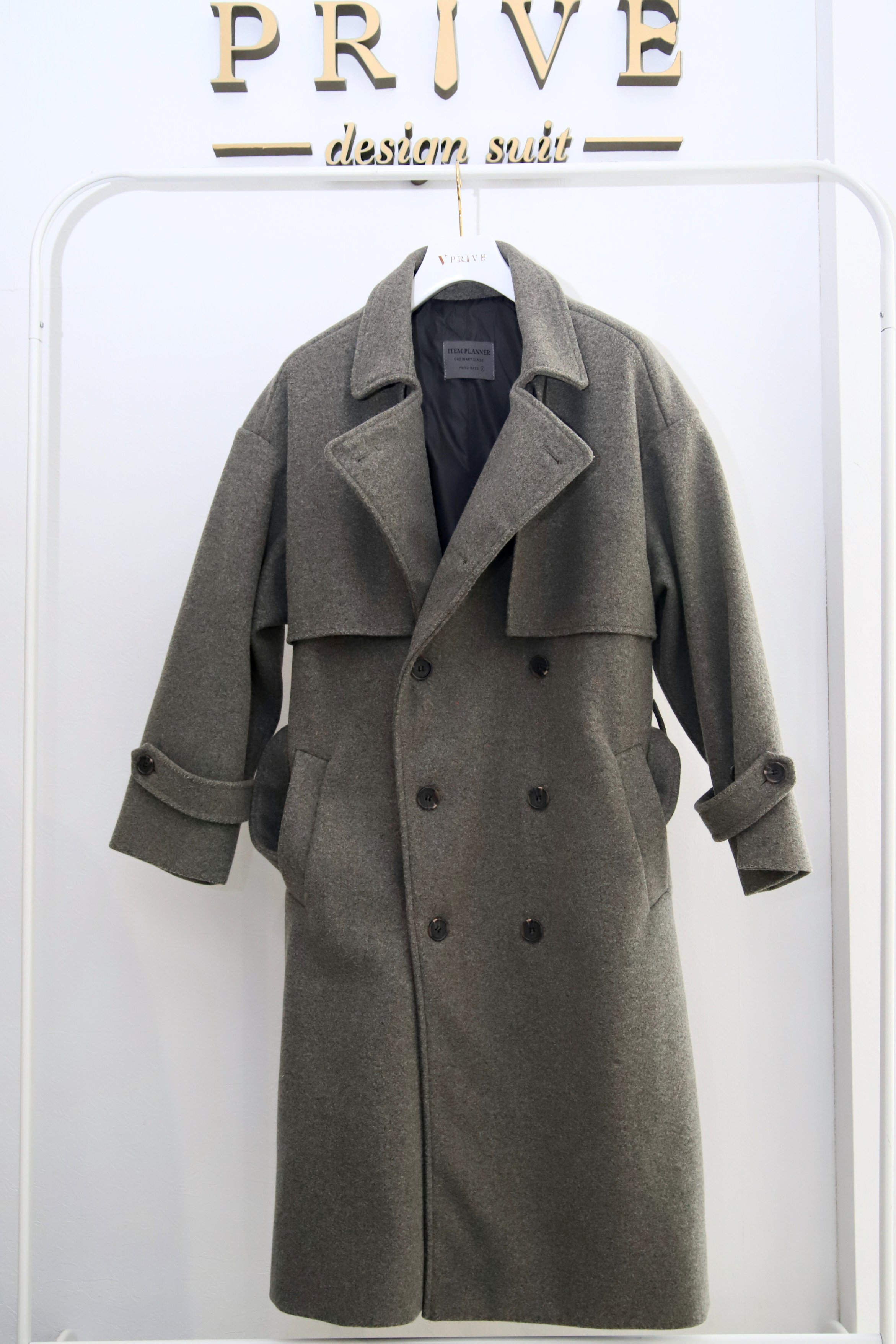 Wool Trench Coat/Grey