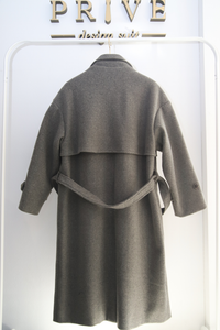 Wool Trench Coat/Grey