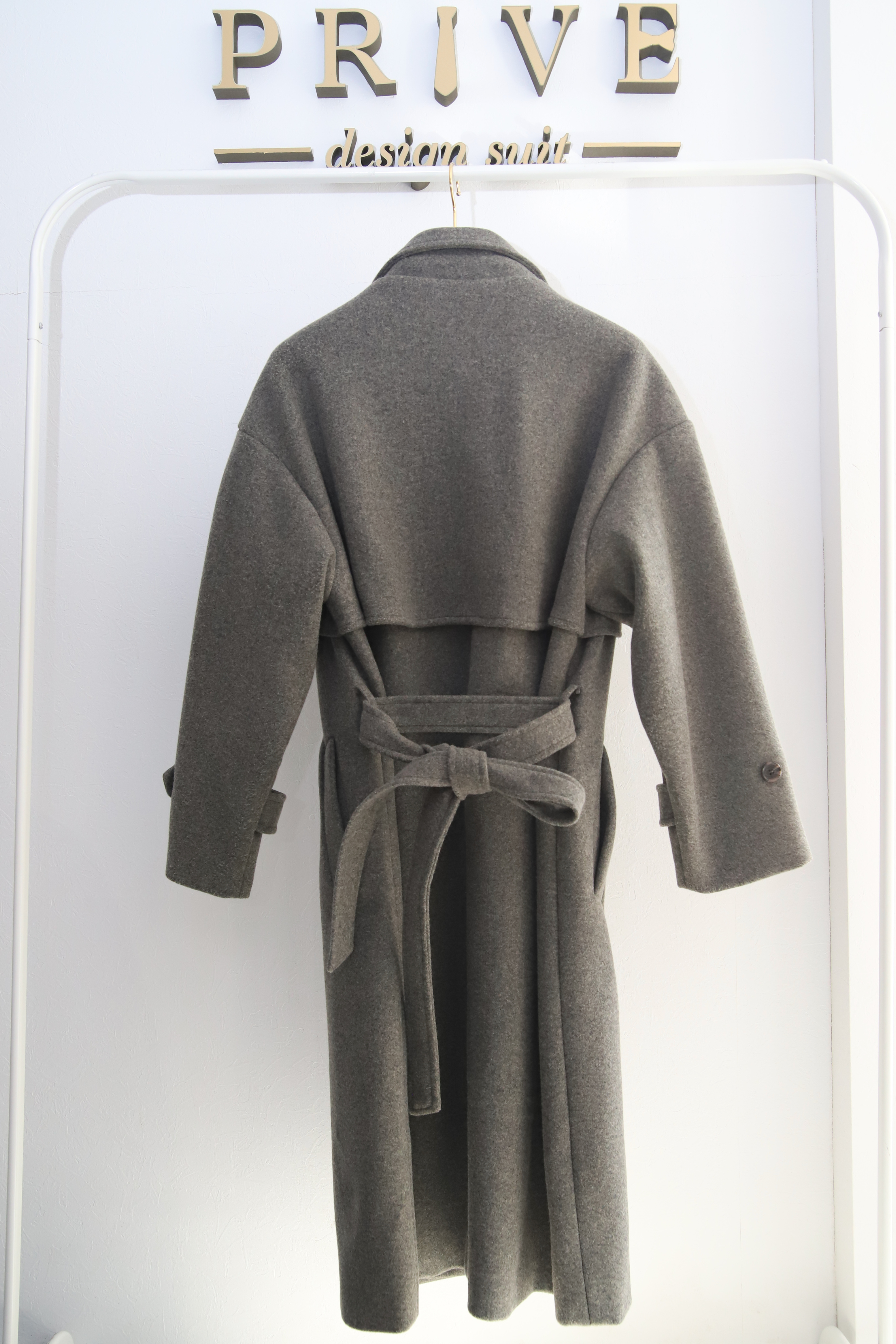 Wool Trench Coat/Grey