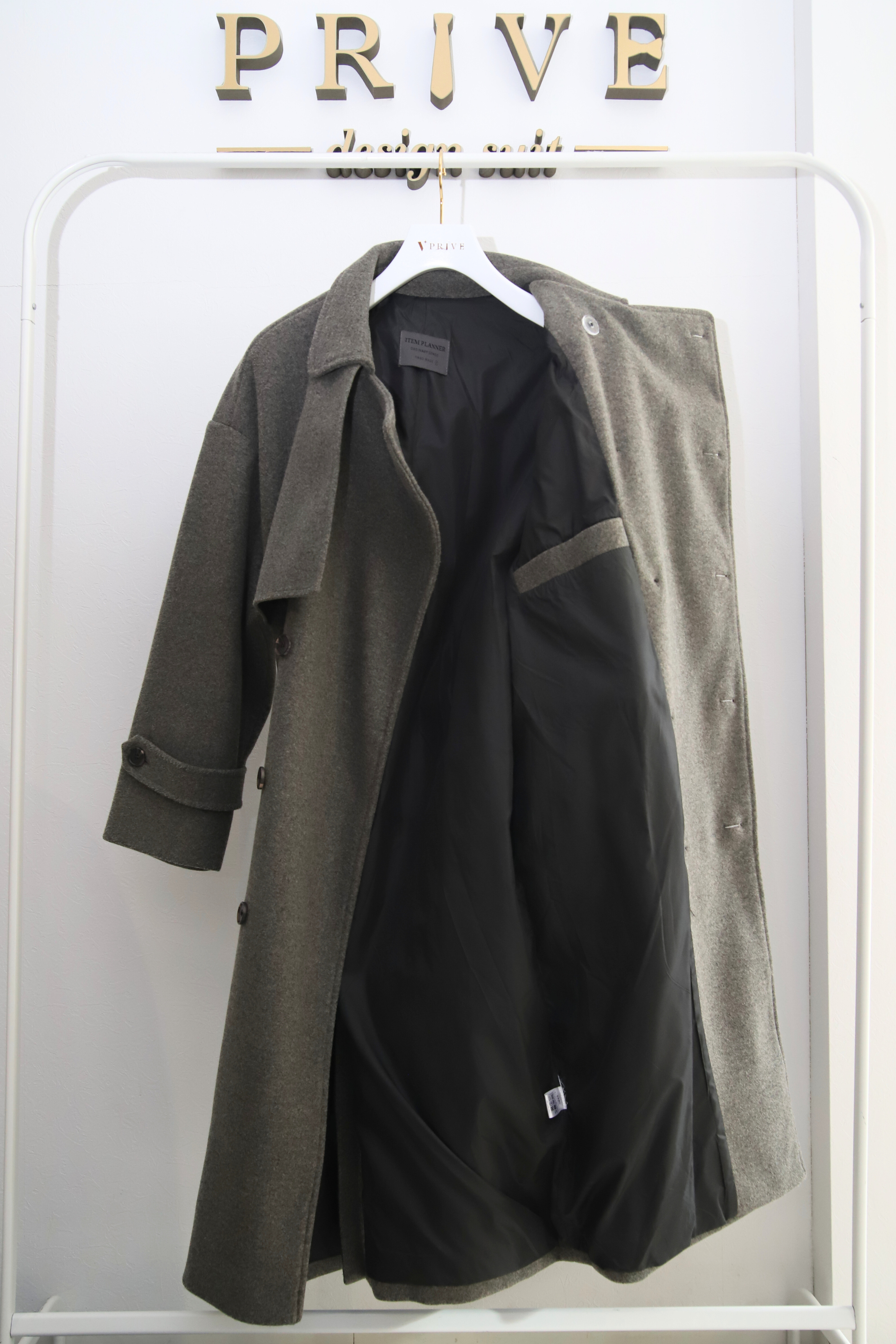 Wool Trench Coat/Grey