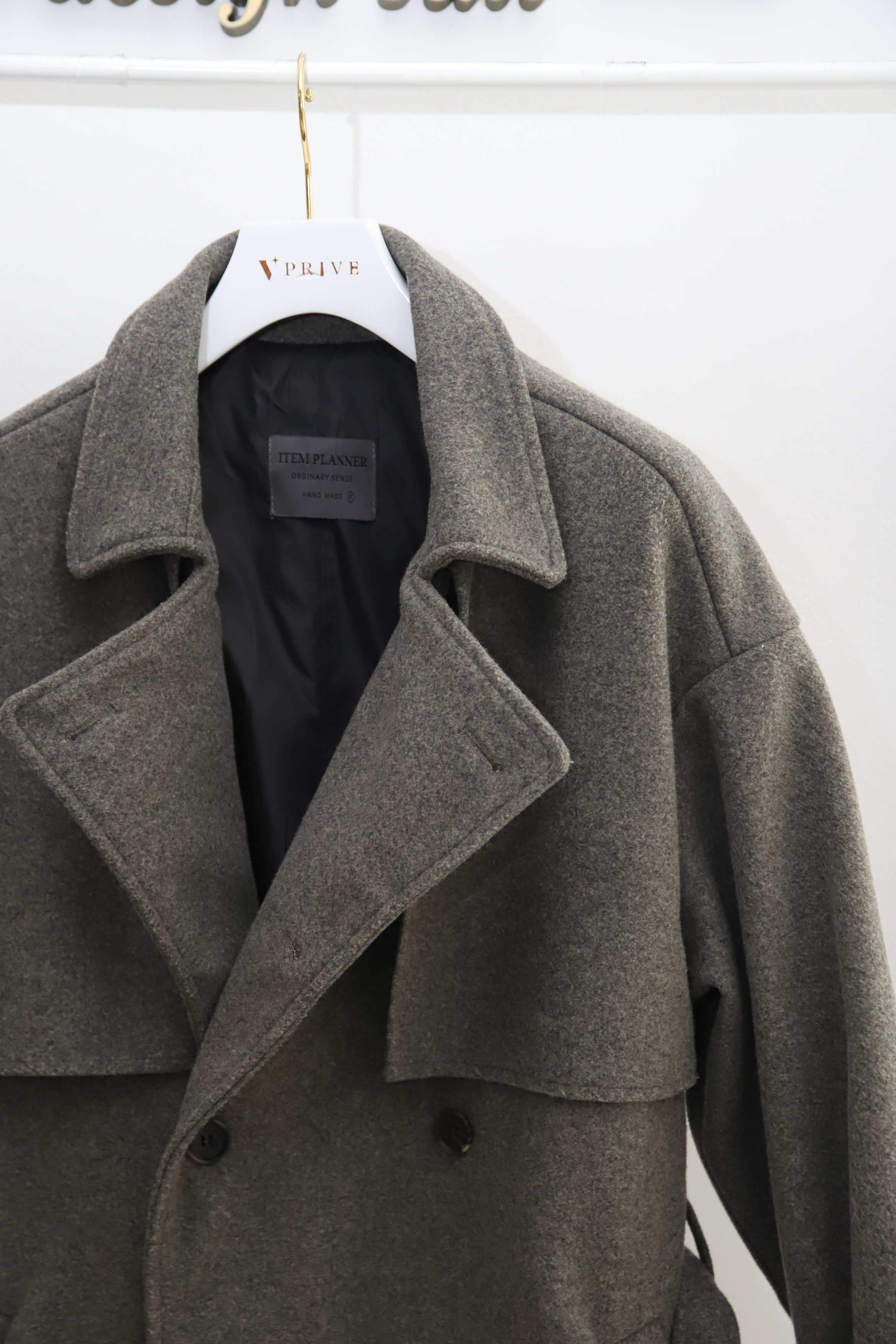 Wool Trench Coat/Grey