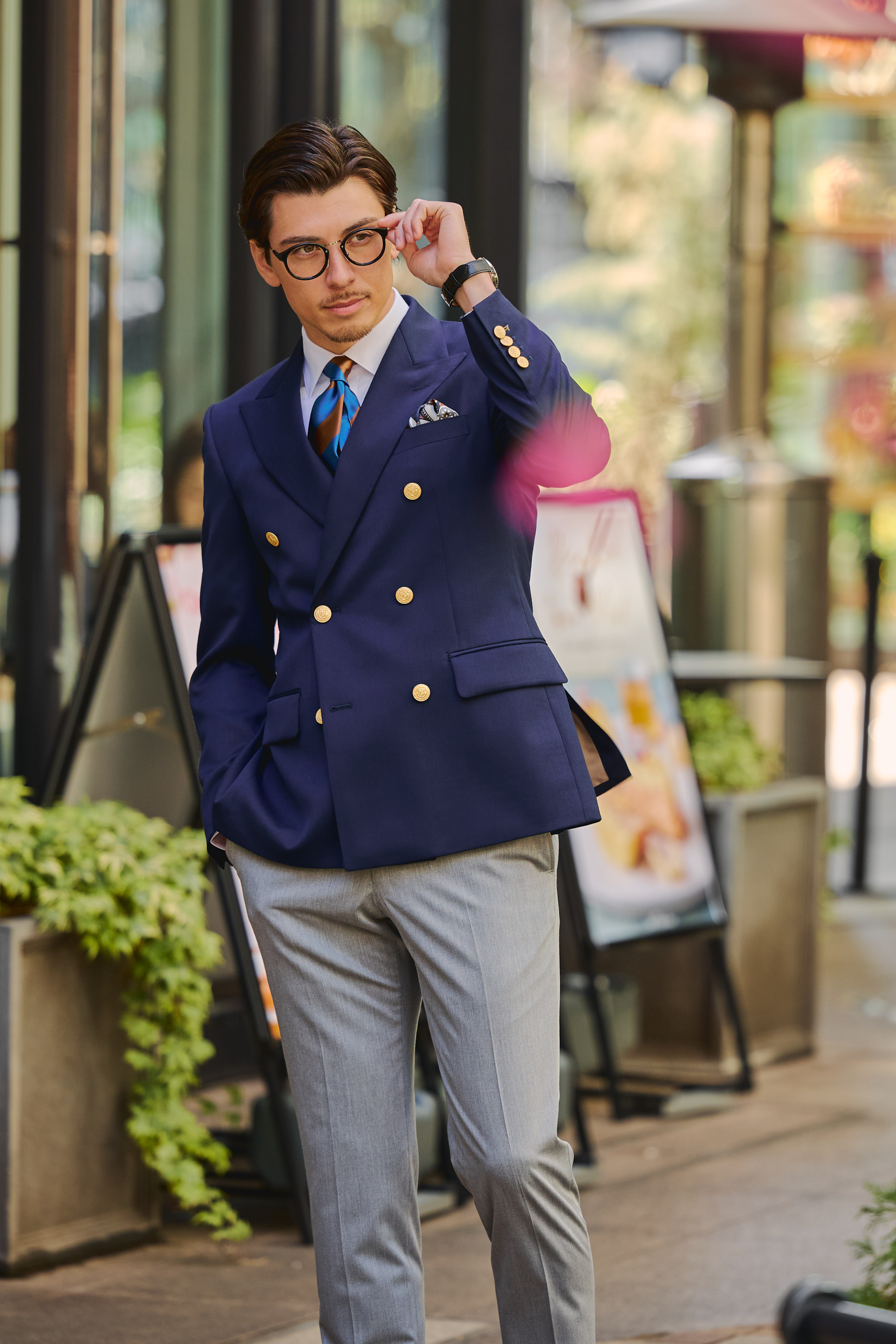 Basic Double Blazer/Navy