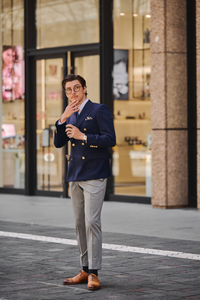 Basic Double Blazer/Navy