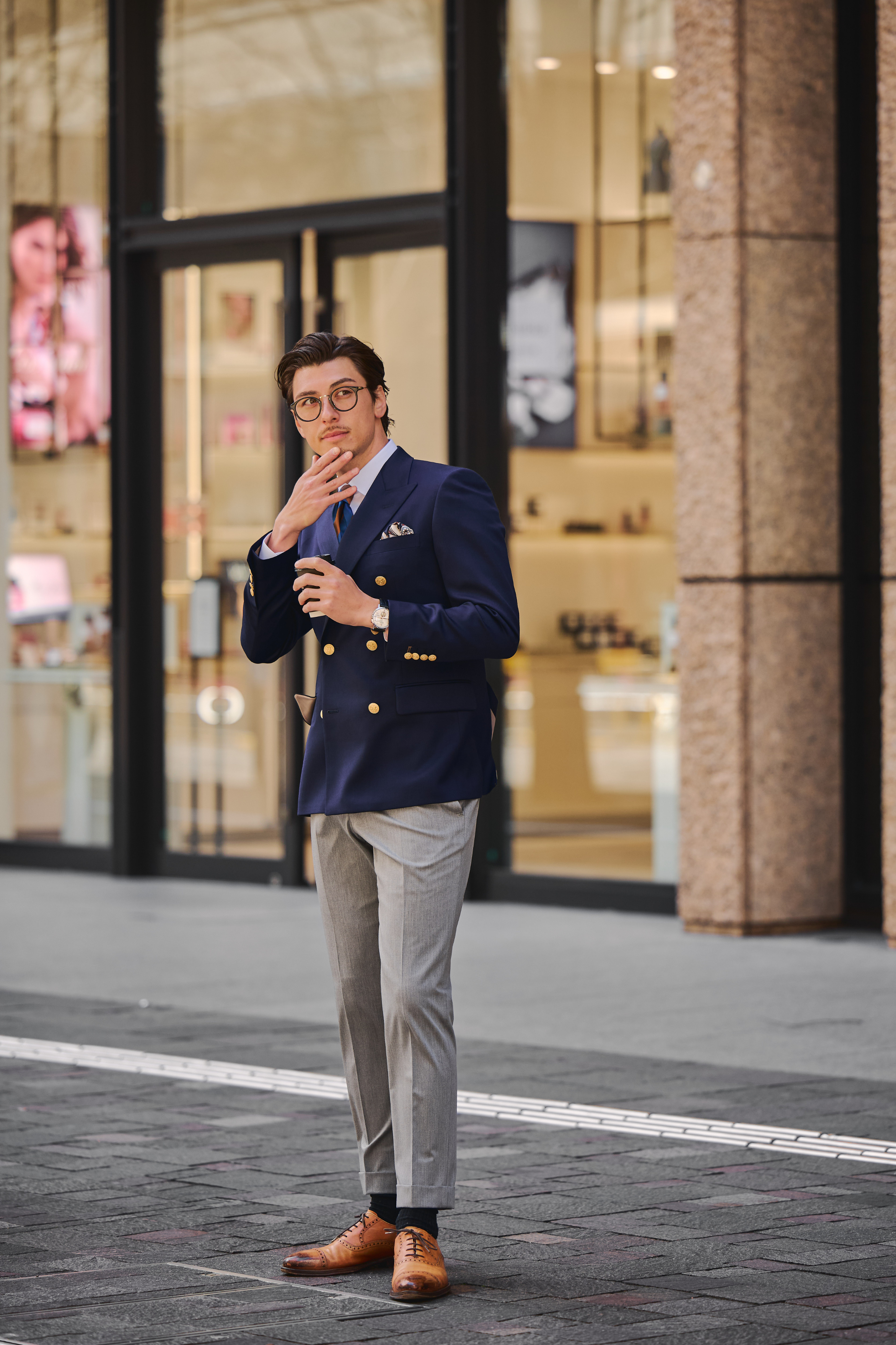 Basic Double Blazer/Navy