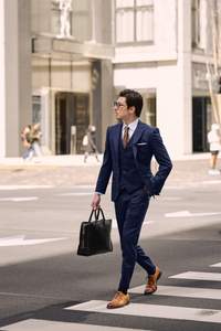 Basic Gloss Single 3P Suit/Navy