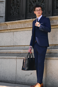 Basic Gloss Single 3P Suit/Navy