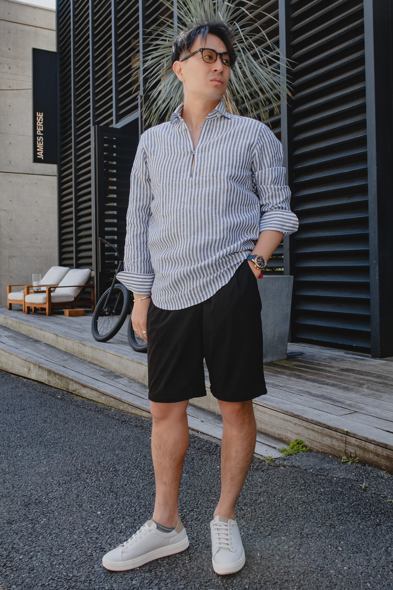 Striped capri shirt