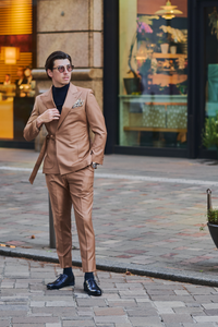 Belted Design Jacket Setup/Brown