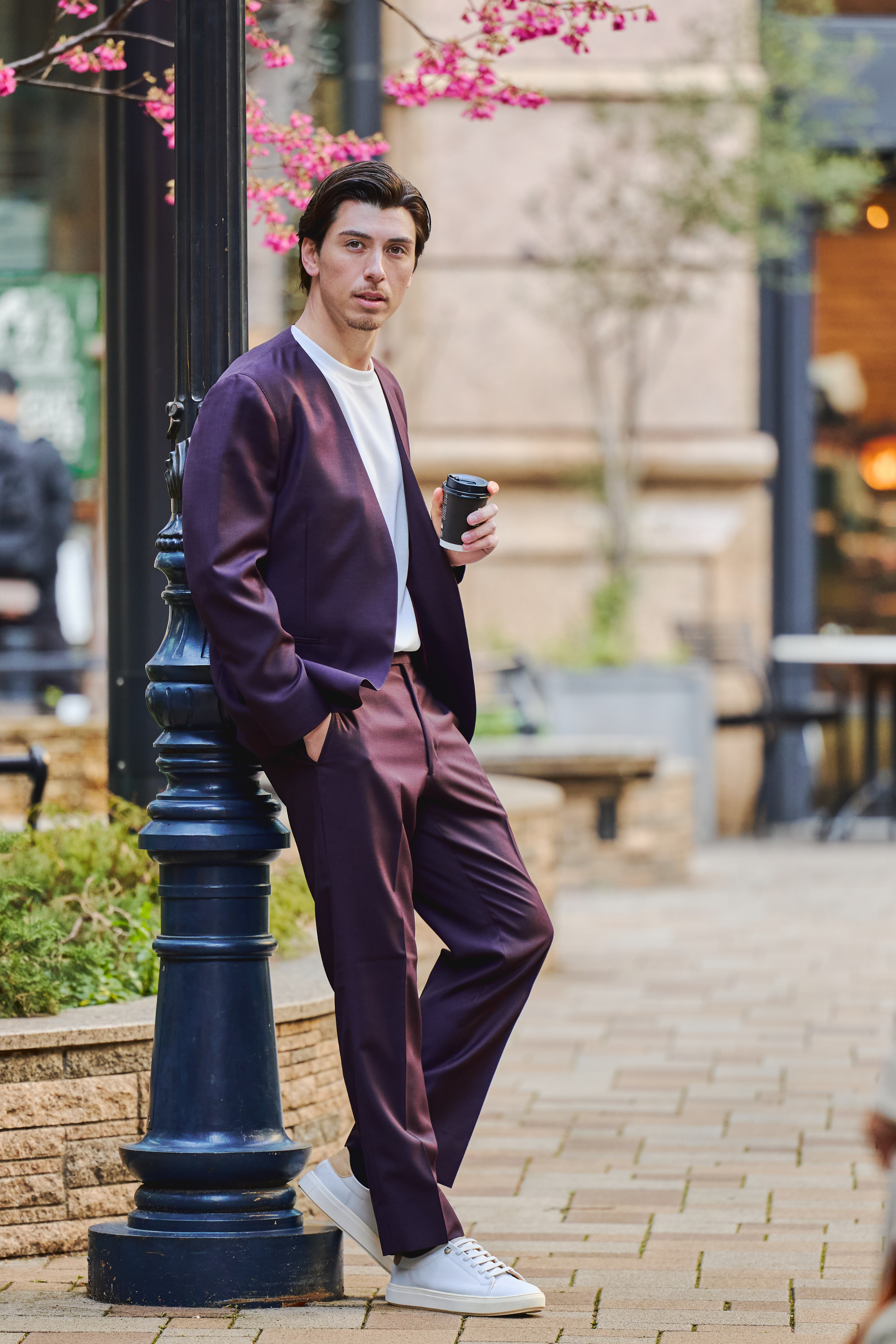 Collarless Single Jacket Setup/Winered