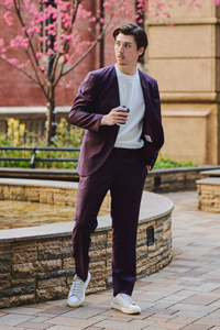Collarless Single Jacket Setup/Winered