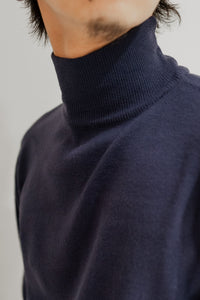 Multi Hue High Neck Knit/Navy