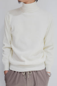 Multi Hue High Neck Knit/White