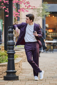 Collarless Single Jacket Setup/Winered
