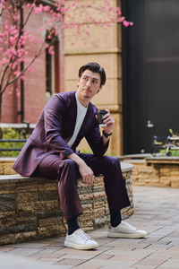 Collarless Single Jacket Setup/Winered