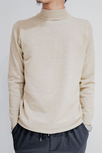 Essential Mock Neck Knit/Beige