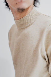 Essential Mock Neck Knit/Beige