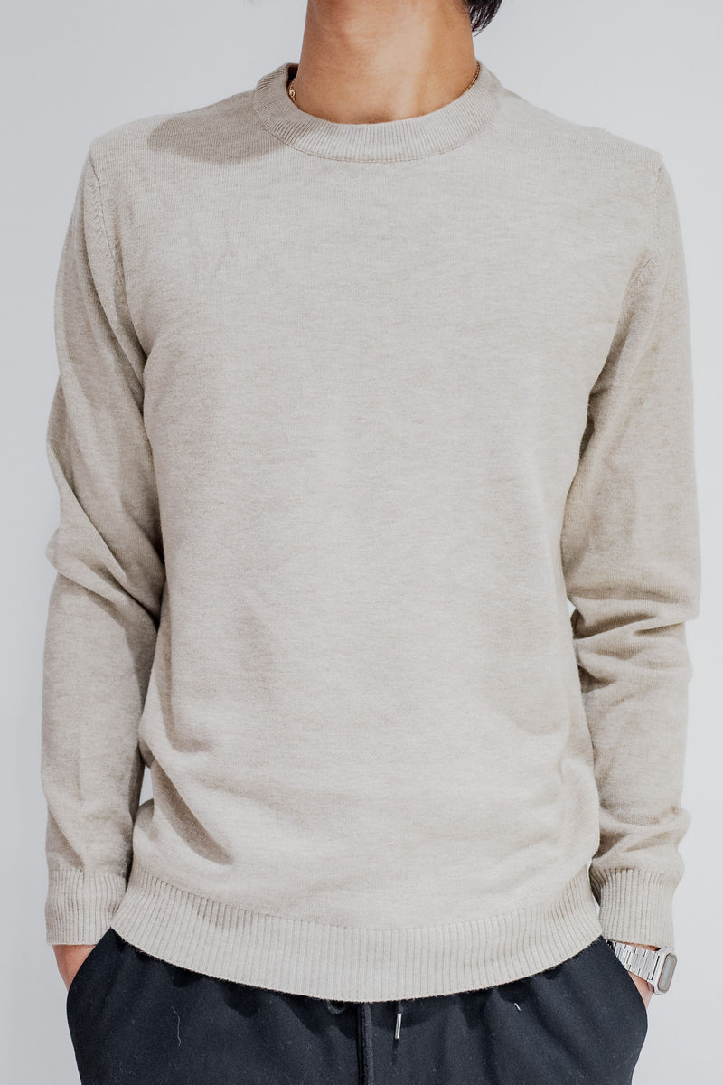 Soft Round Neck Knit/Beige