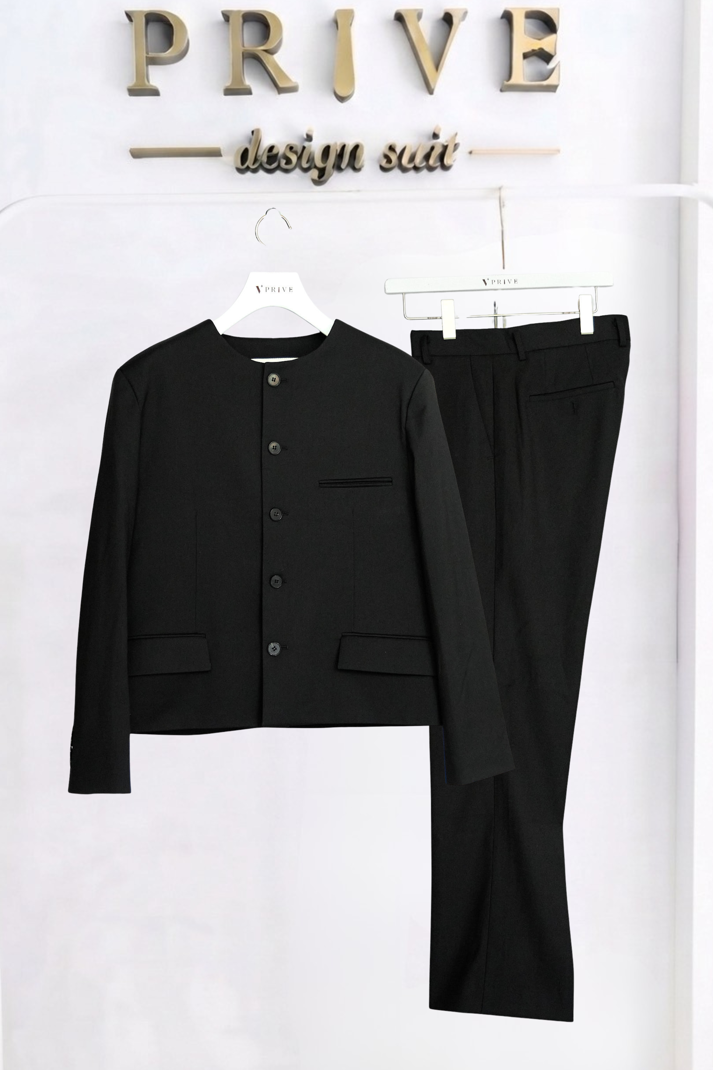 Round Neck Flare Setup/Black