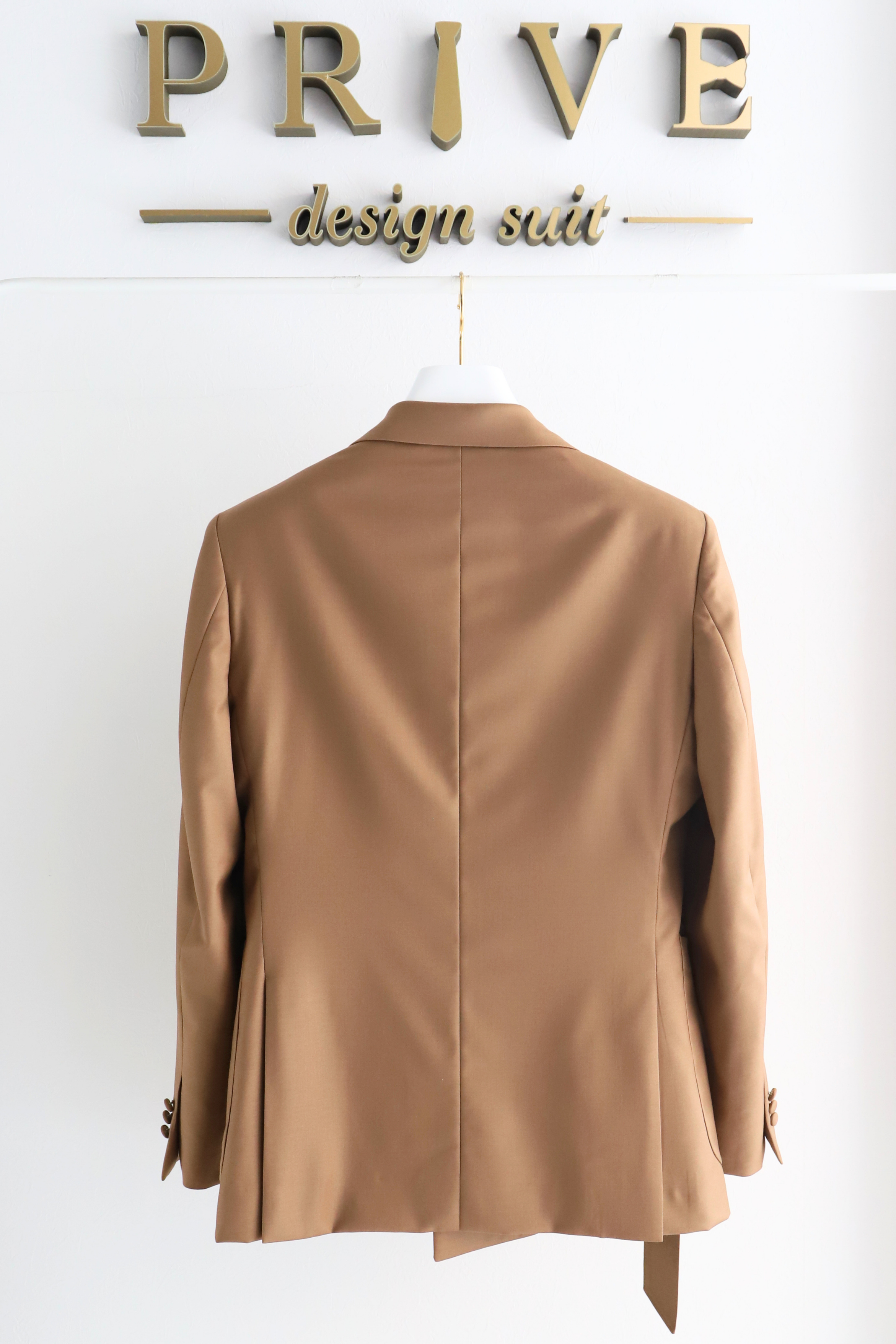 Belted Design Jacket Setup/Brown