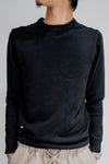 Soft Round Neck Knit/Black