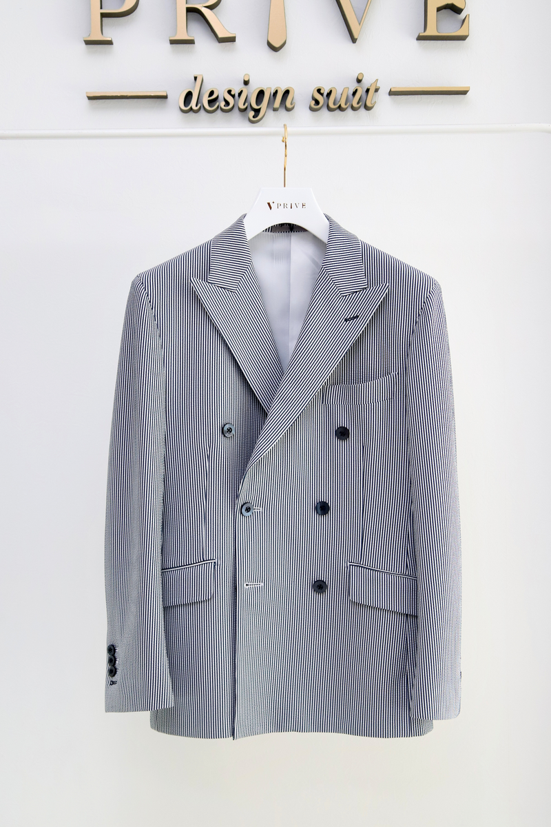 Seersucker Double Jacket/Blue