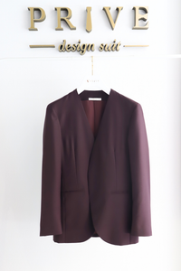 Collarless Single Jacket Setup/Winered