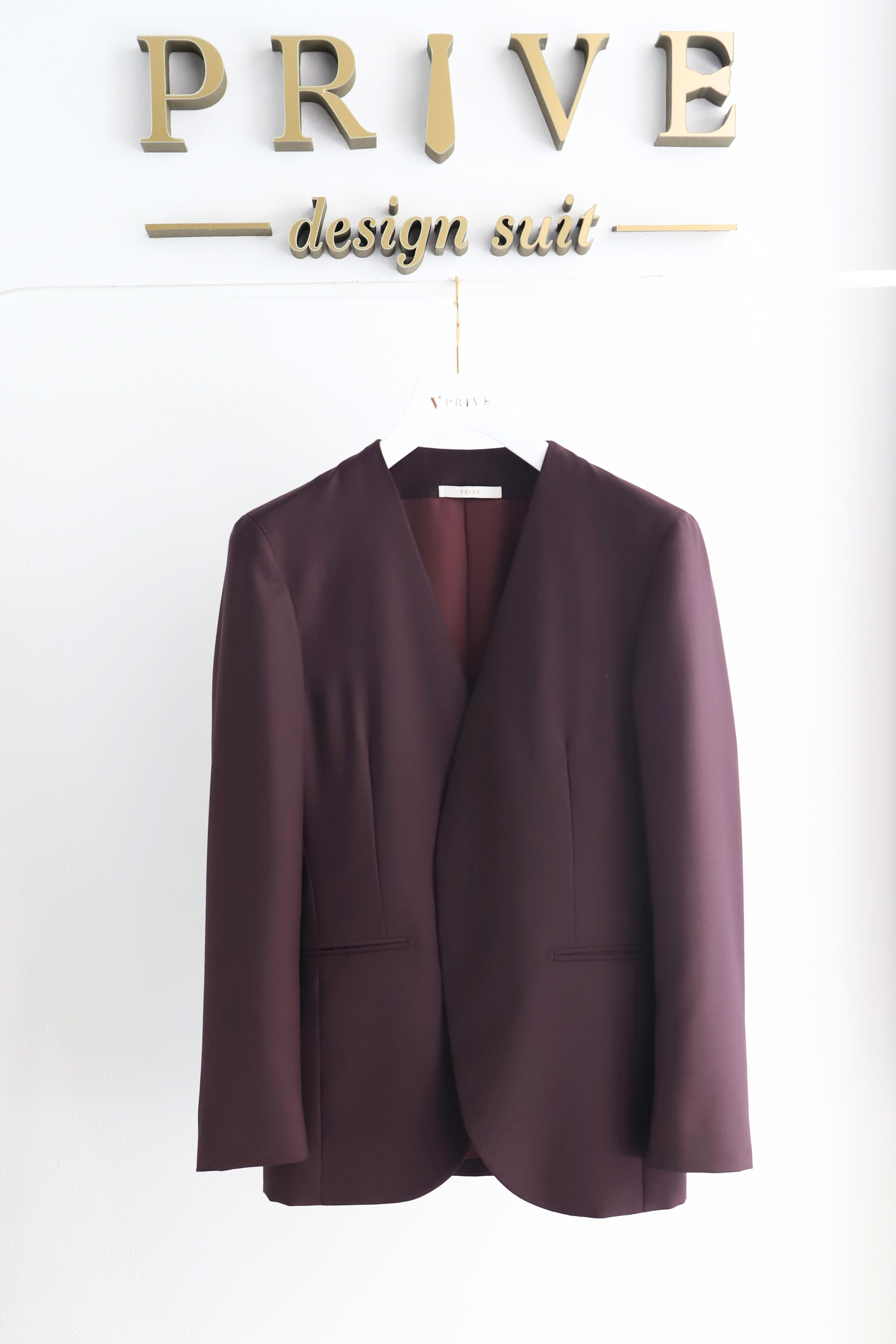 Collarless Single Jacket Setup/Winered