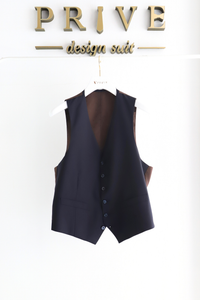 Basic Gloss Single 3P Suit/Navy