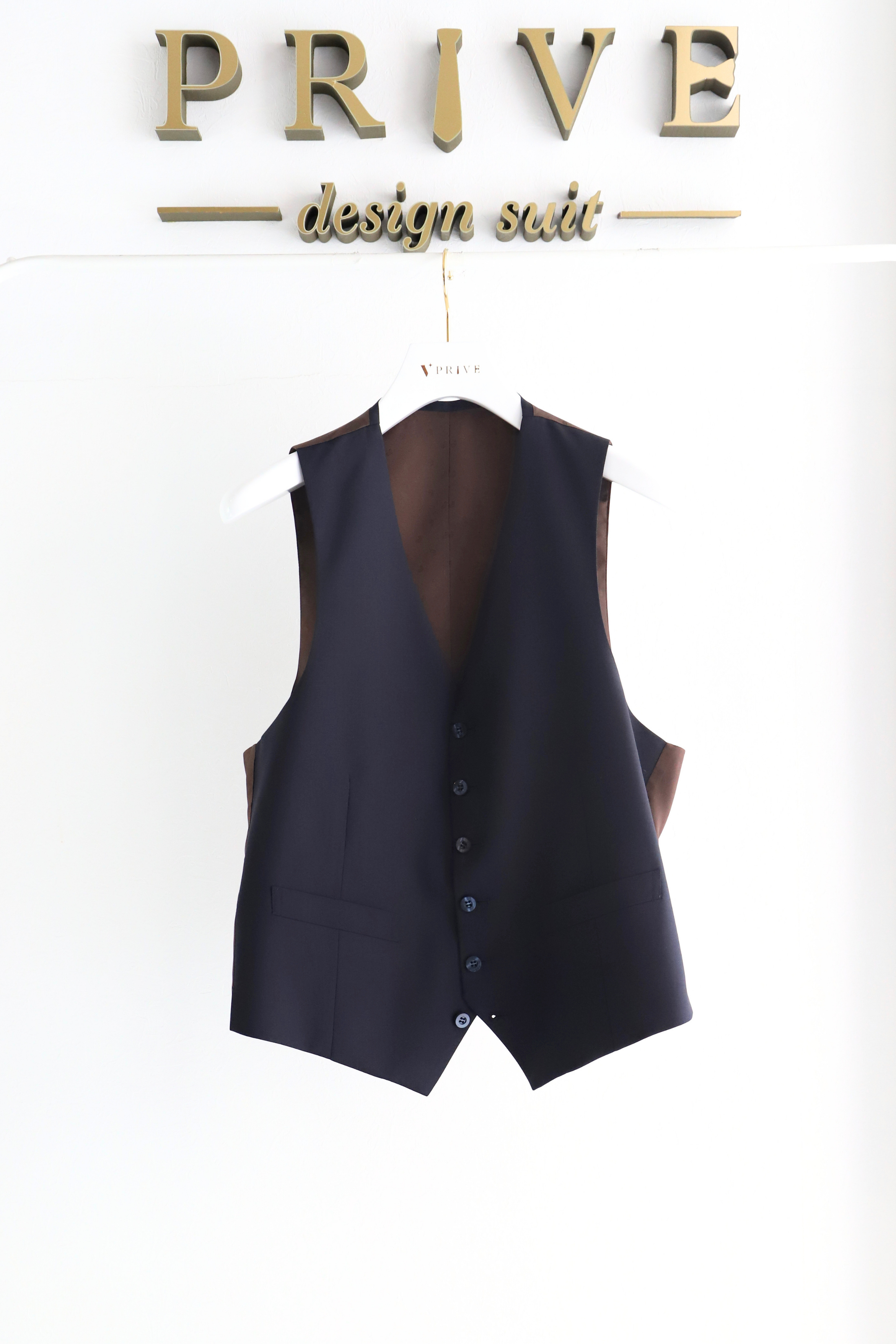 Basic Gloss Single 3P Suit/Navy