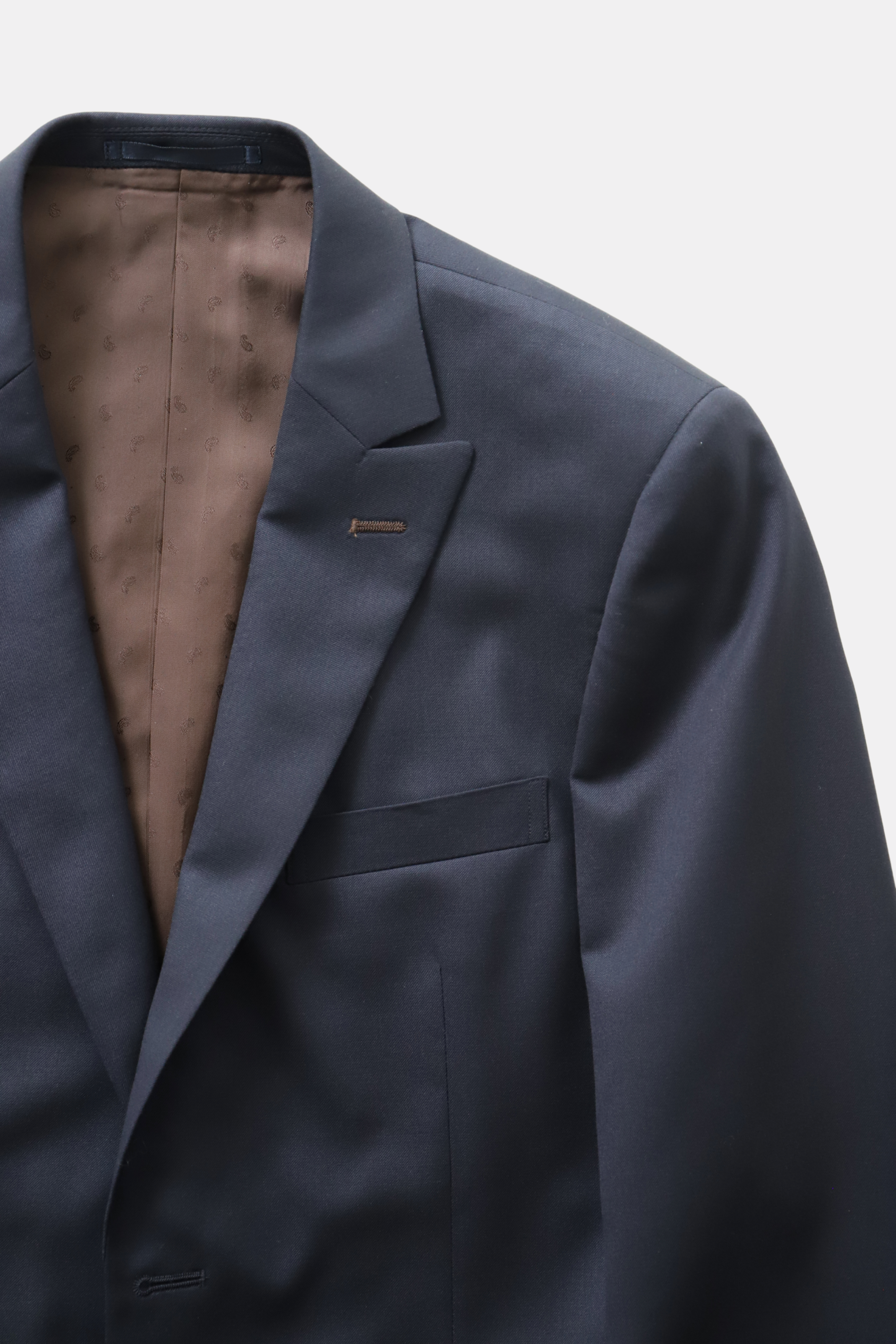 Basic Gloss Single 3P Suit/Navy