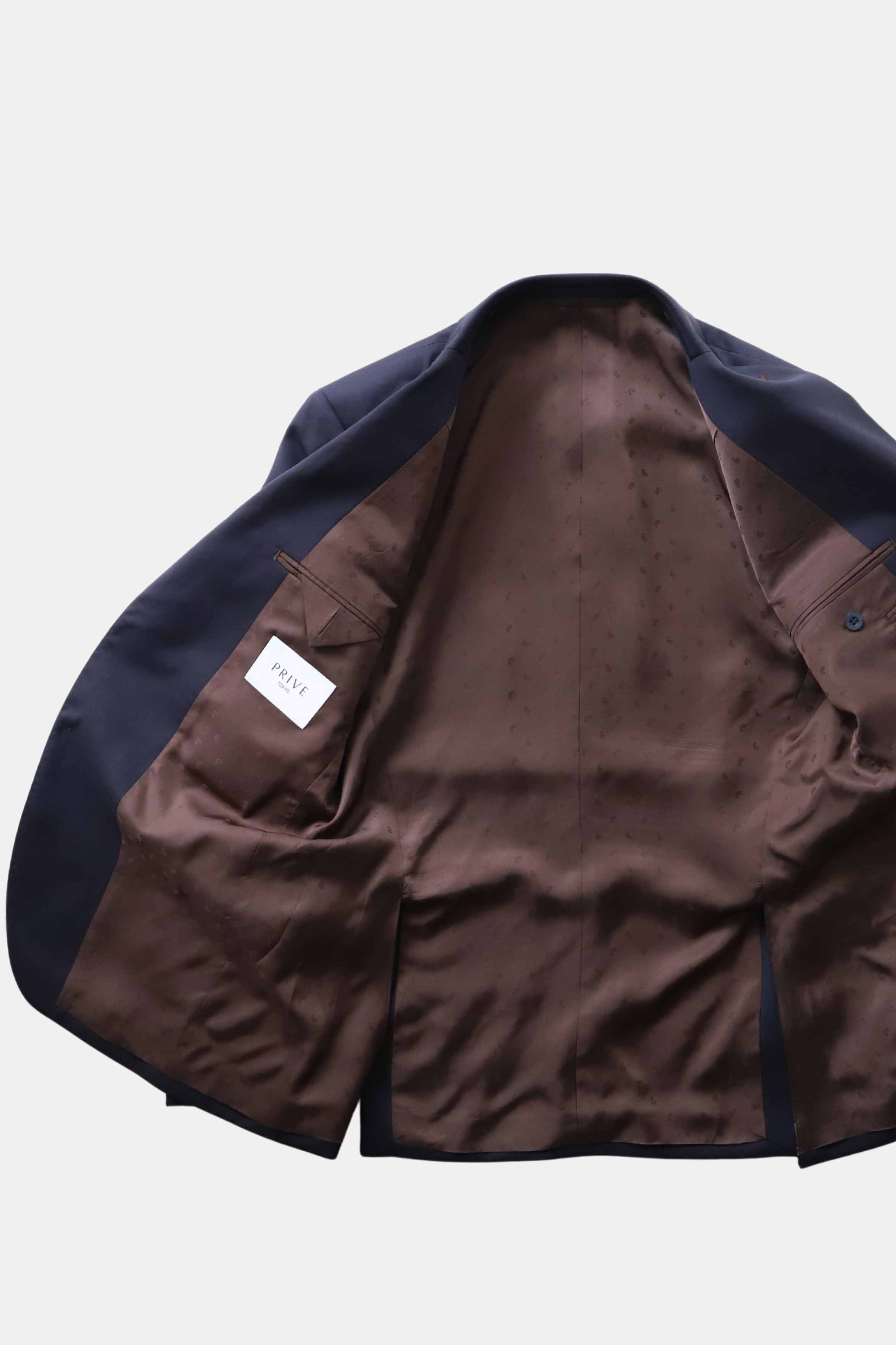 Basic Gloss Single 3P Suit/Navy