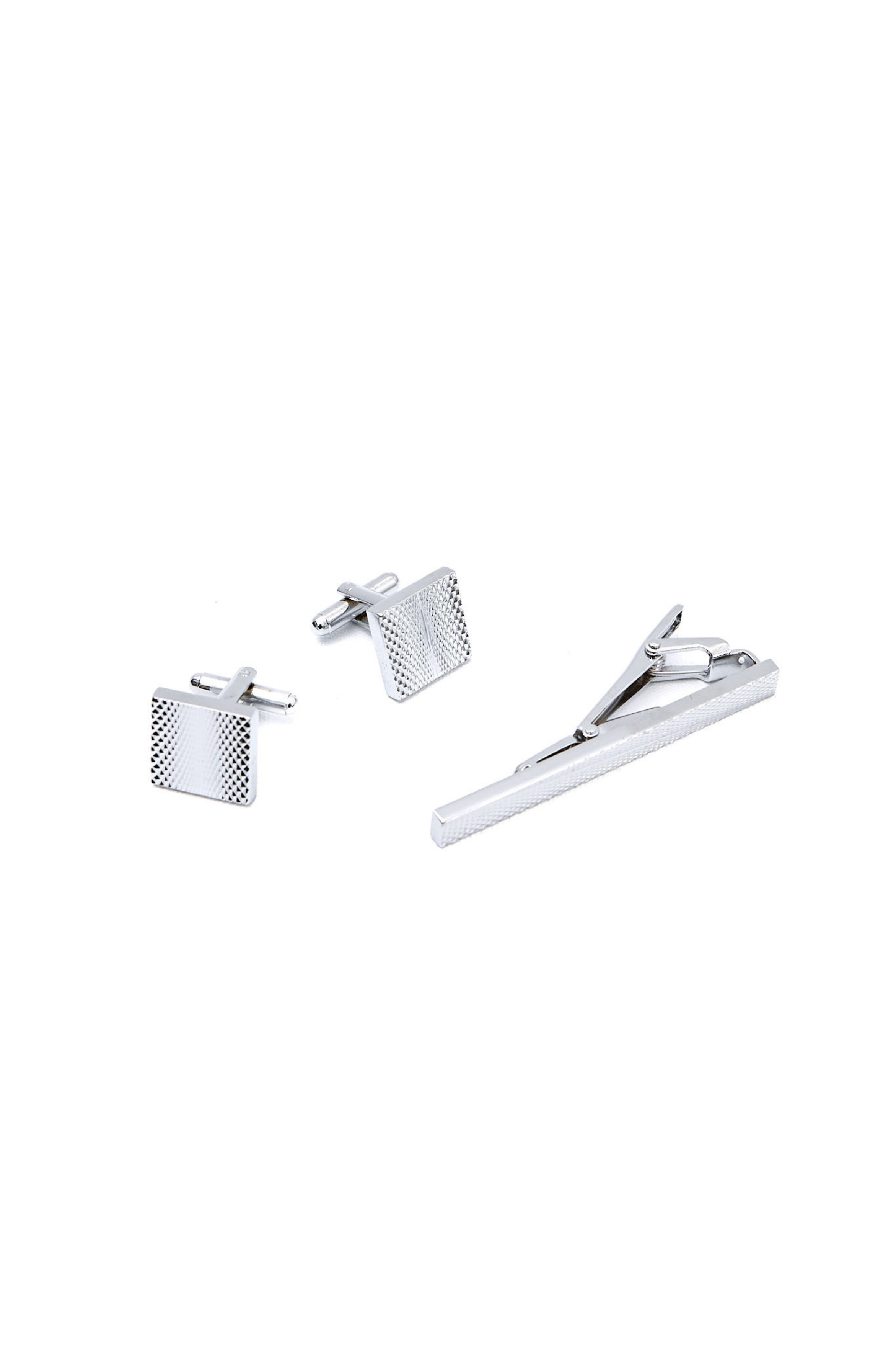 Cufflinks & TiePin Set/Silver