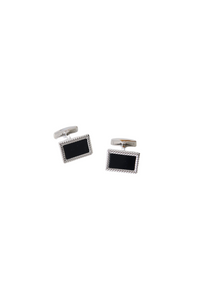 Cufflinks/Rectangle Black