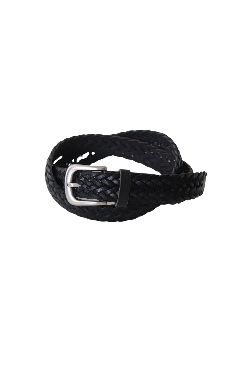 Mesh Leather Belt/Black