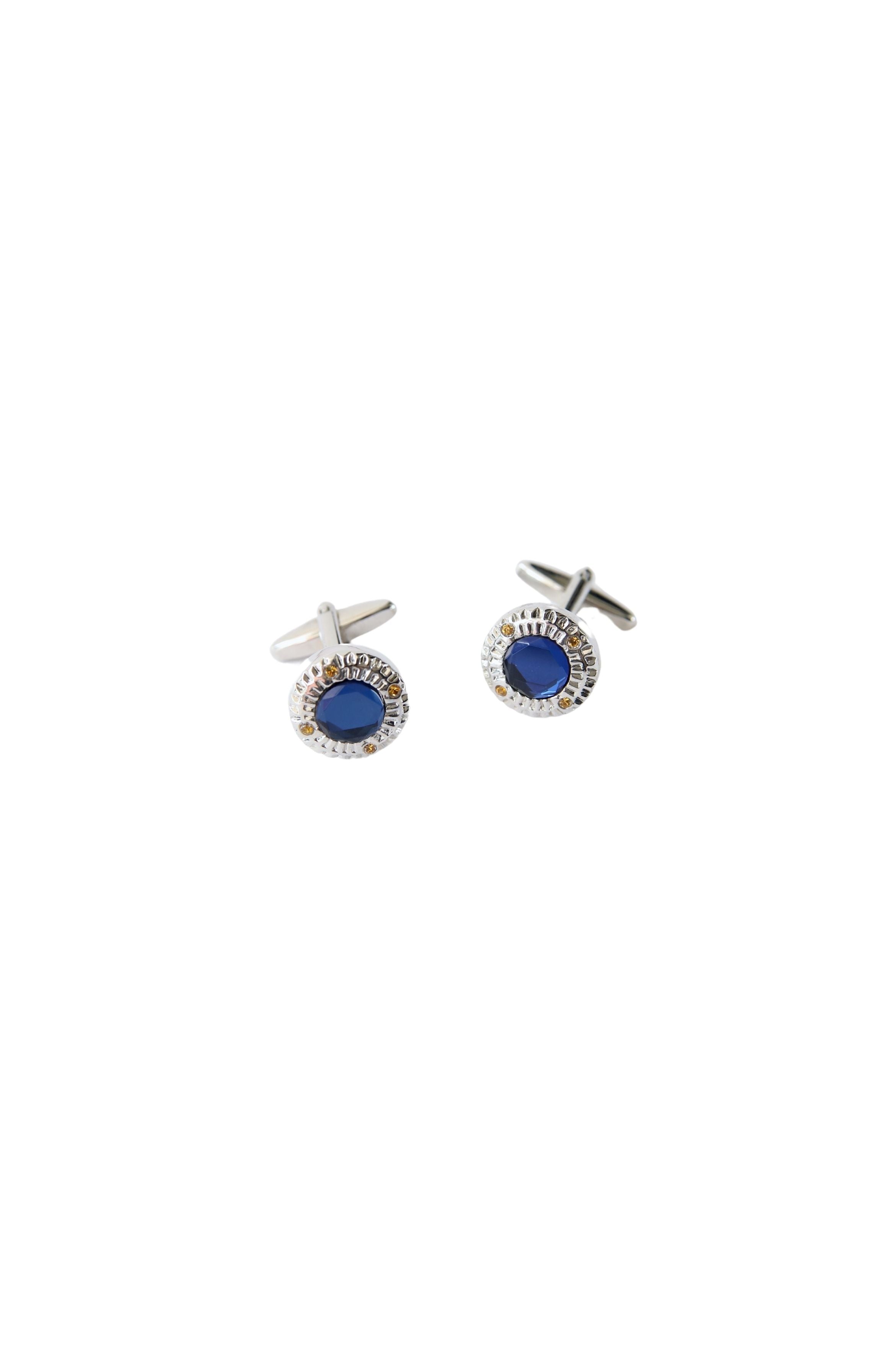 Cufflinks/Circle Blue – PRIVE ONLINE